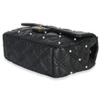 Chanel Black Pearl Studded Lambskin Medium CC Flap Bag