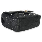 Chanel Black Pearl Studded Lambskin Medium CC Flap Bag