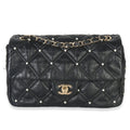 Chanel Black Pearl Studded Lambskin Medium CC Flap Bag