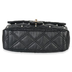 Chanel Black Pearl Studded Lambskin Medium CC Flap Bag