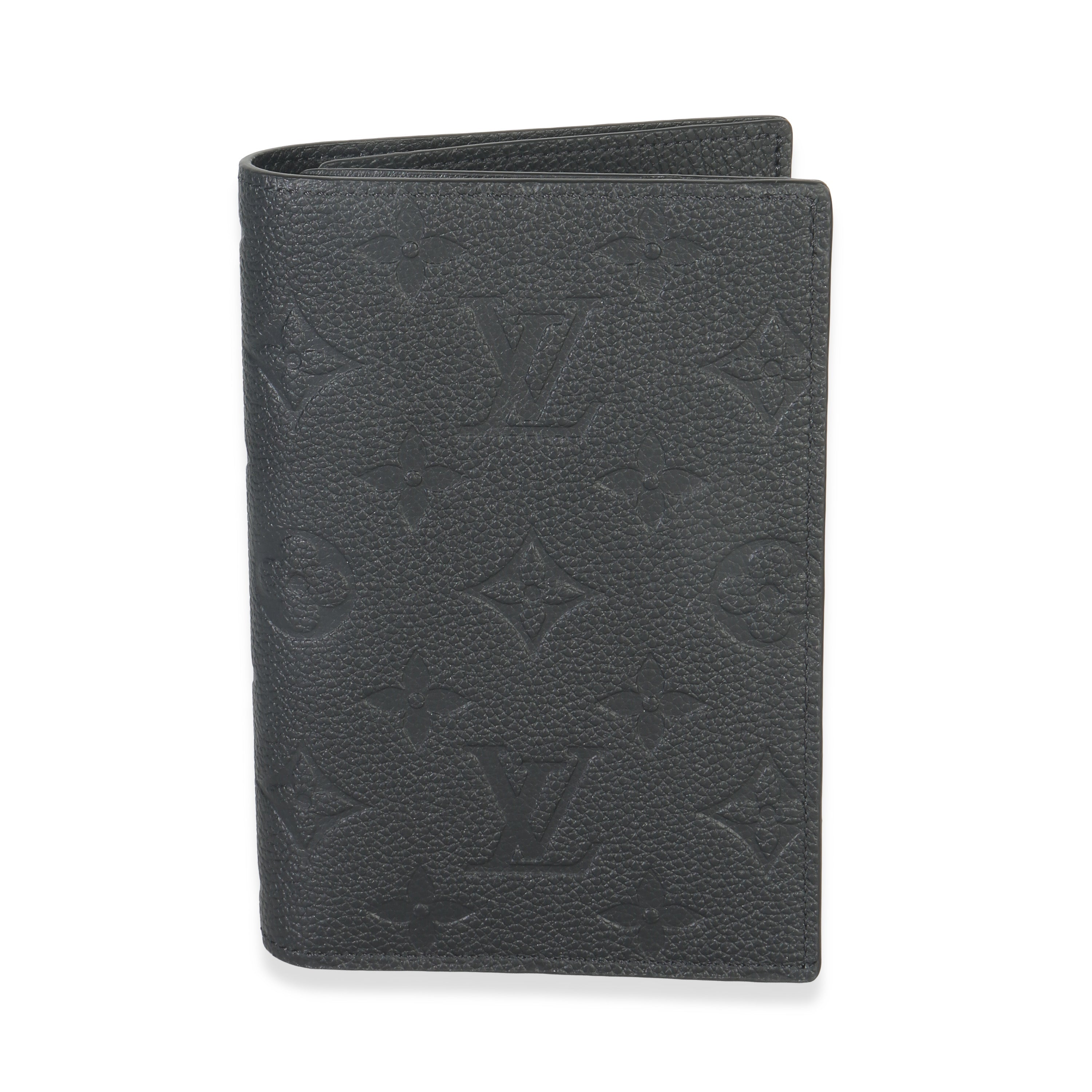 Louis Vuitton Black Monogram Empreinte Passport Holder
