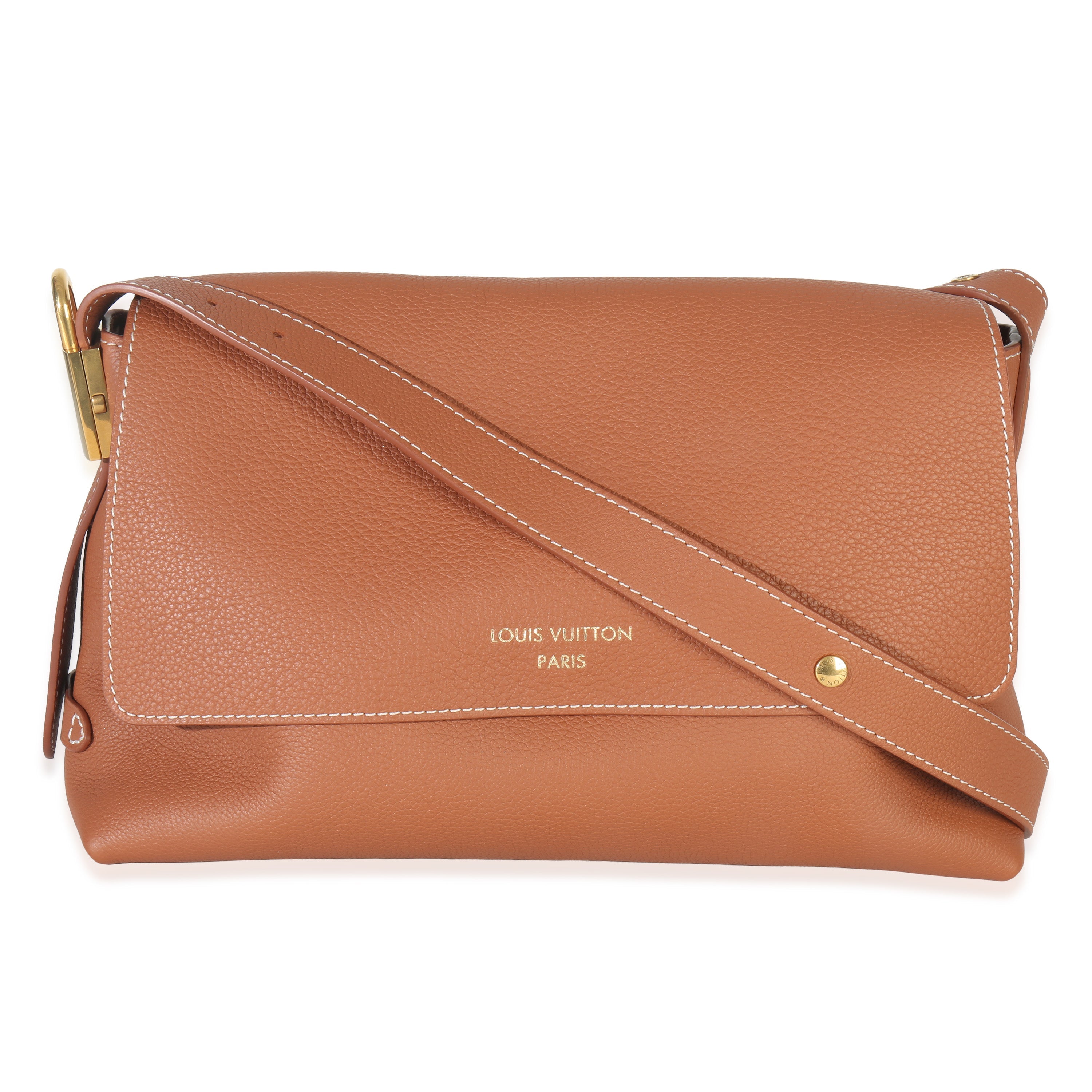 Louis Vuitton Cognac Grained Calfskin Low Key Messenger
