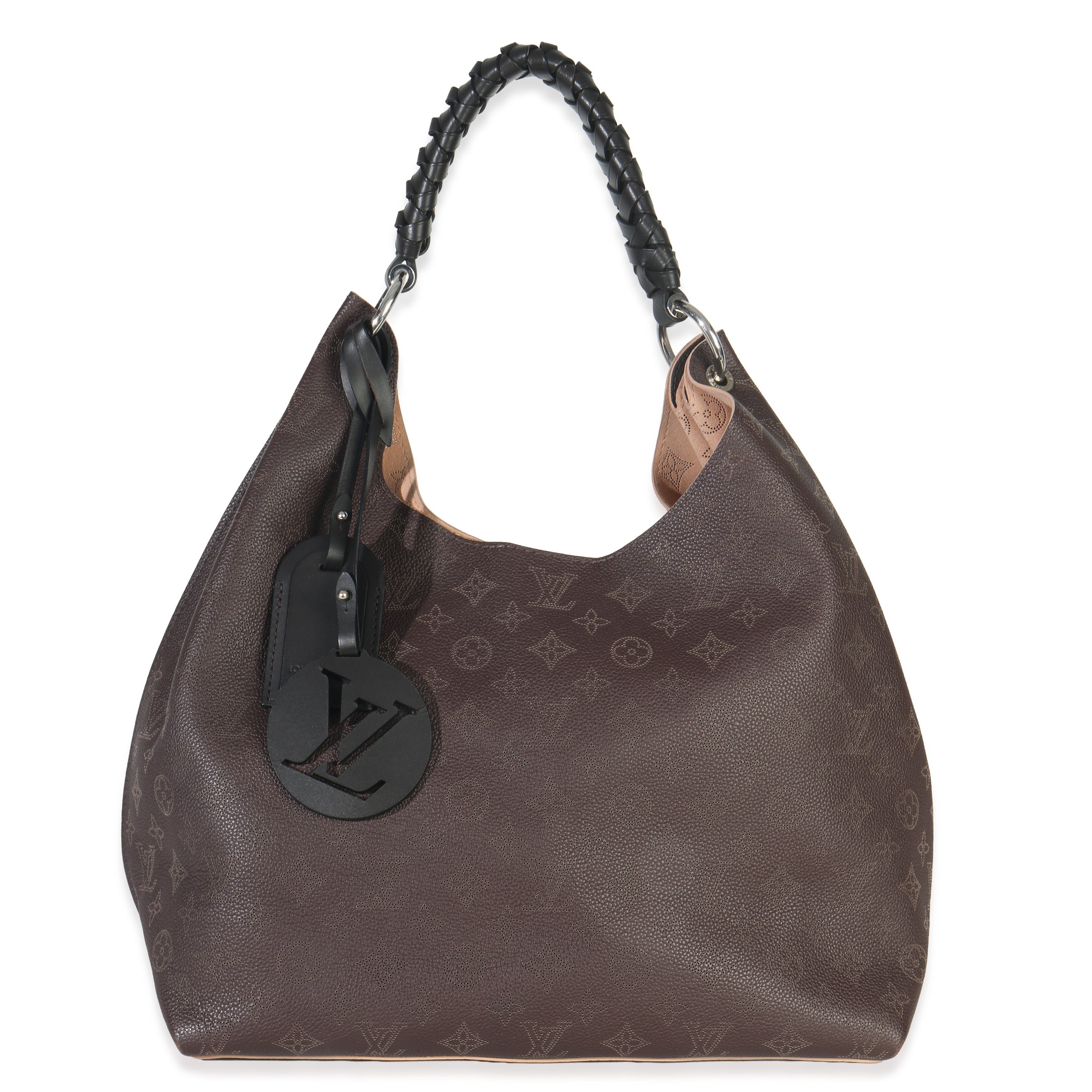 Louis Vuitton Chocolate Monogram Mahina Carmel Hobo