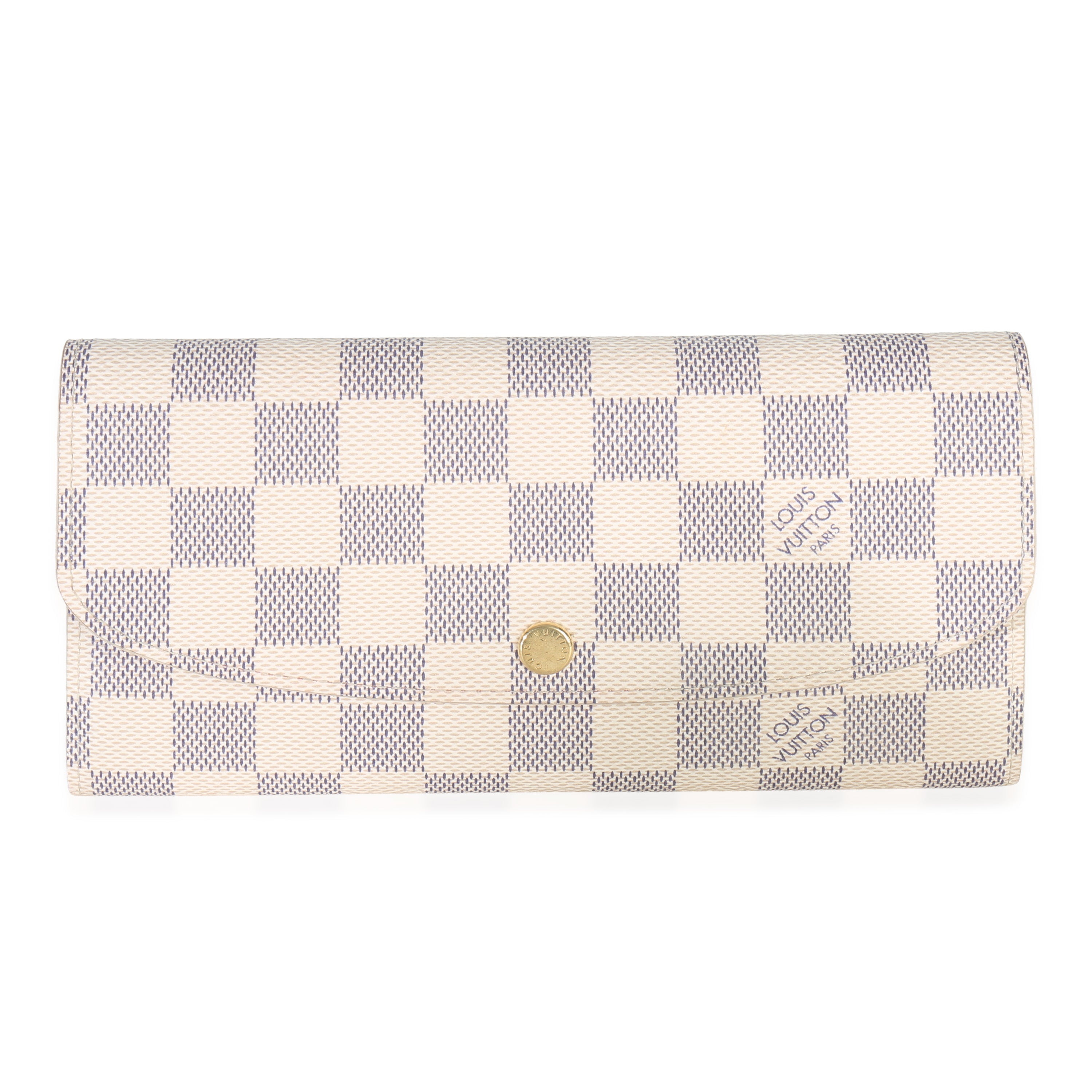 Louis Vuitton Rose Ballerine Damier Azur Canvas Emilie Wallet