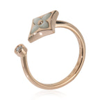 Louis Vuitton Rose Gold Mother Of Pearl and Diamond Color Blossom Ring