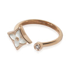 Louis Vuitton Rose Gold Mother Of Pearl and Diamond Color Blossom Ring