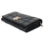 Christian Dior Black Calfskin Diorama Croisiere Chain Wallet