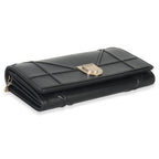 Christian Dior Black Calfskin Diorama Croisiere Chain Wallet