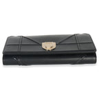 Christian Dior Black Calfskin Diorama Croisiere Chain Wallet