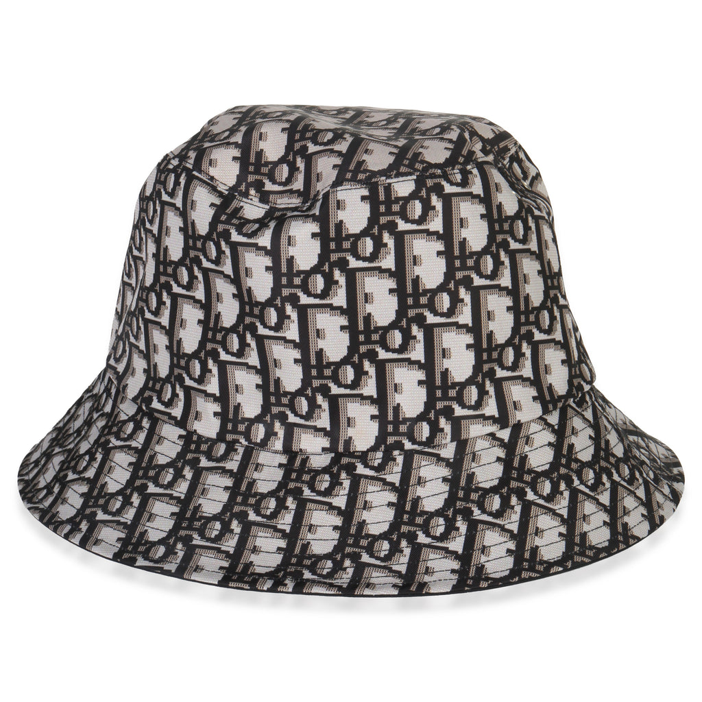 Christian Dior Black Nylon Reversible Teddy Bucket Hat 56