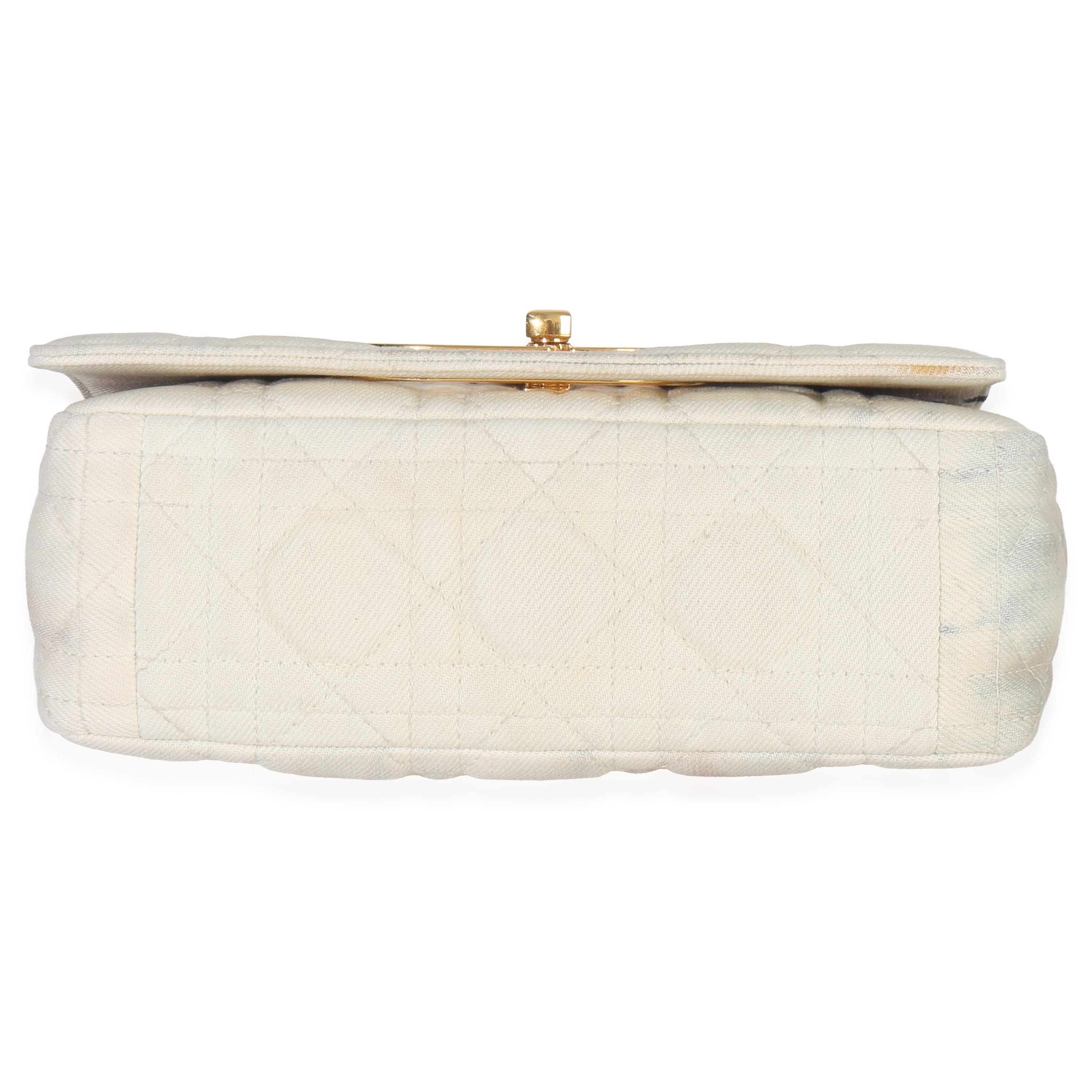 Christian Dior Multicolor Tie Dye Denim Cannage Small Caro Chain Bag