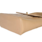 Chanel Vintage 24K Beige Quilted Caviar CC Shoulder Handbag