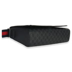 Gucci Black GG Supreme Canvas Night Courrier Flap Messenger Bag