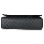 Gucci Black GG Supreme Canvas Night Courrier Flap Messenger Bag