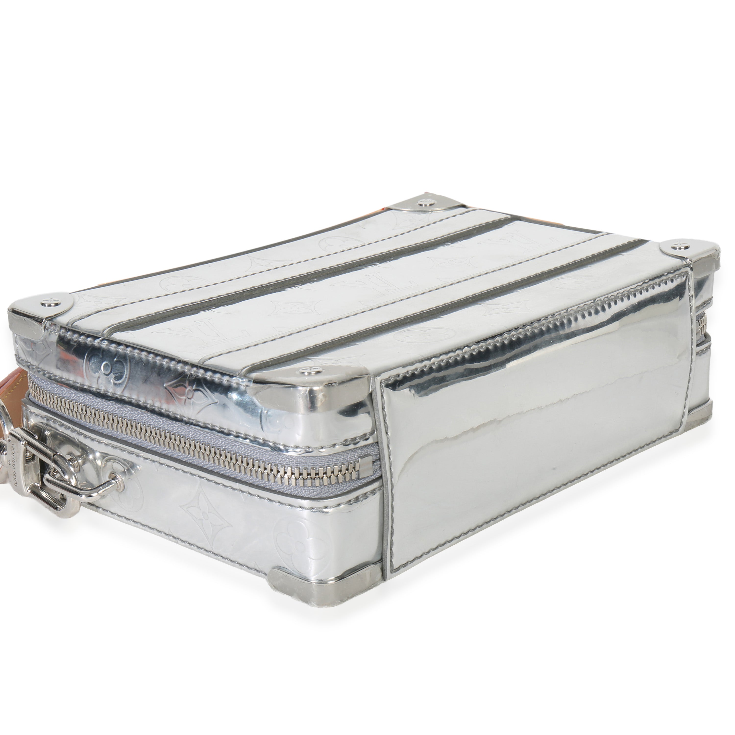 Louis Vuitton Silver Monogram Miroir Handle Trunk Bag
