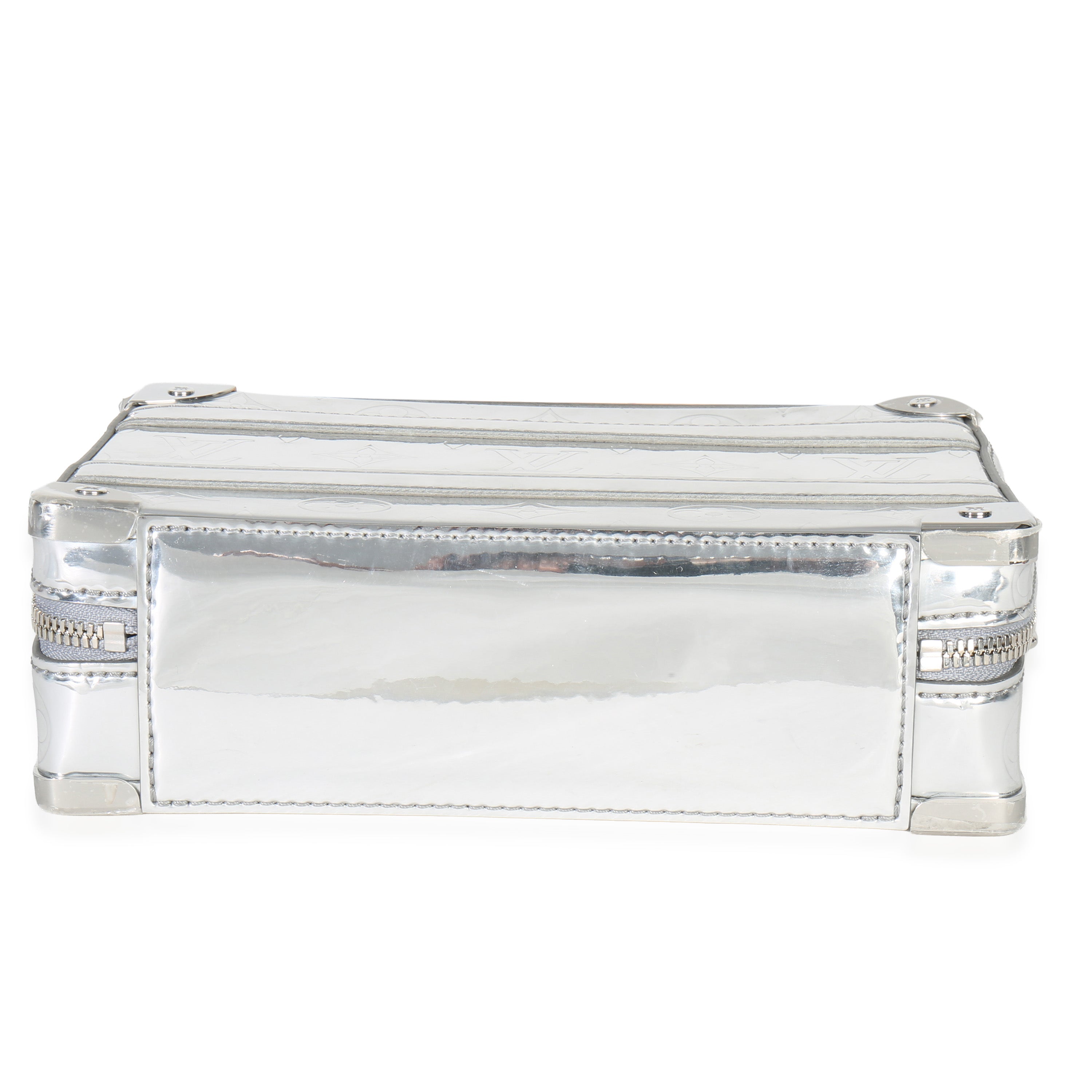 Louis Vuitton Silver Monogram Miroir Handle Trunk Bag