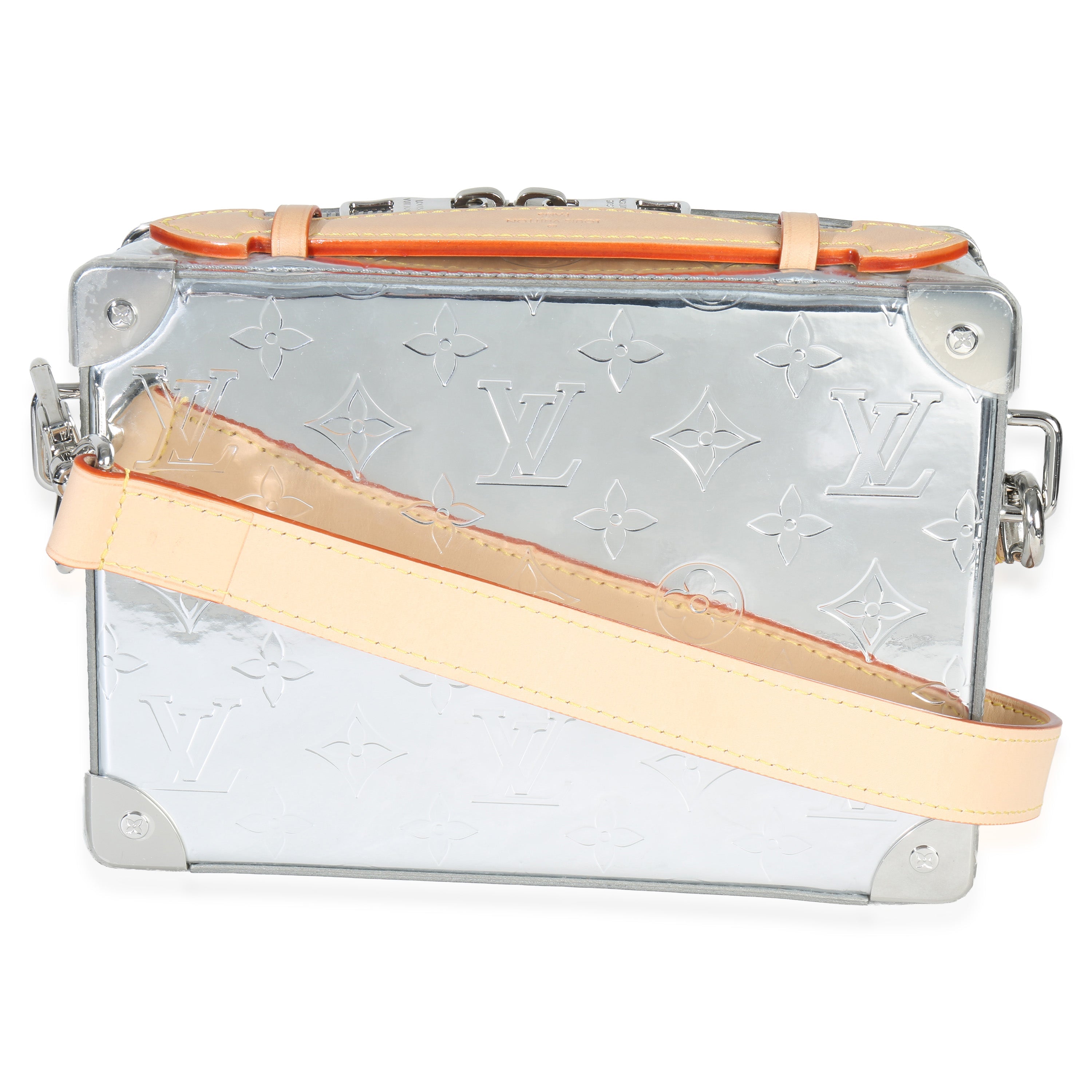 Louis Vuitton Silver Monogram Miroir Handle Trunk Bag