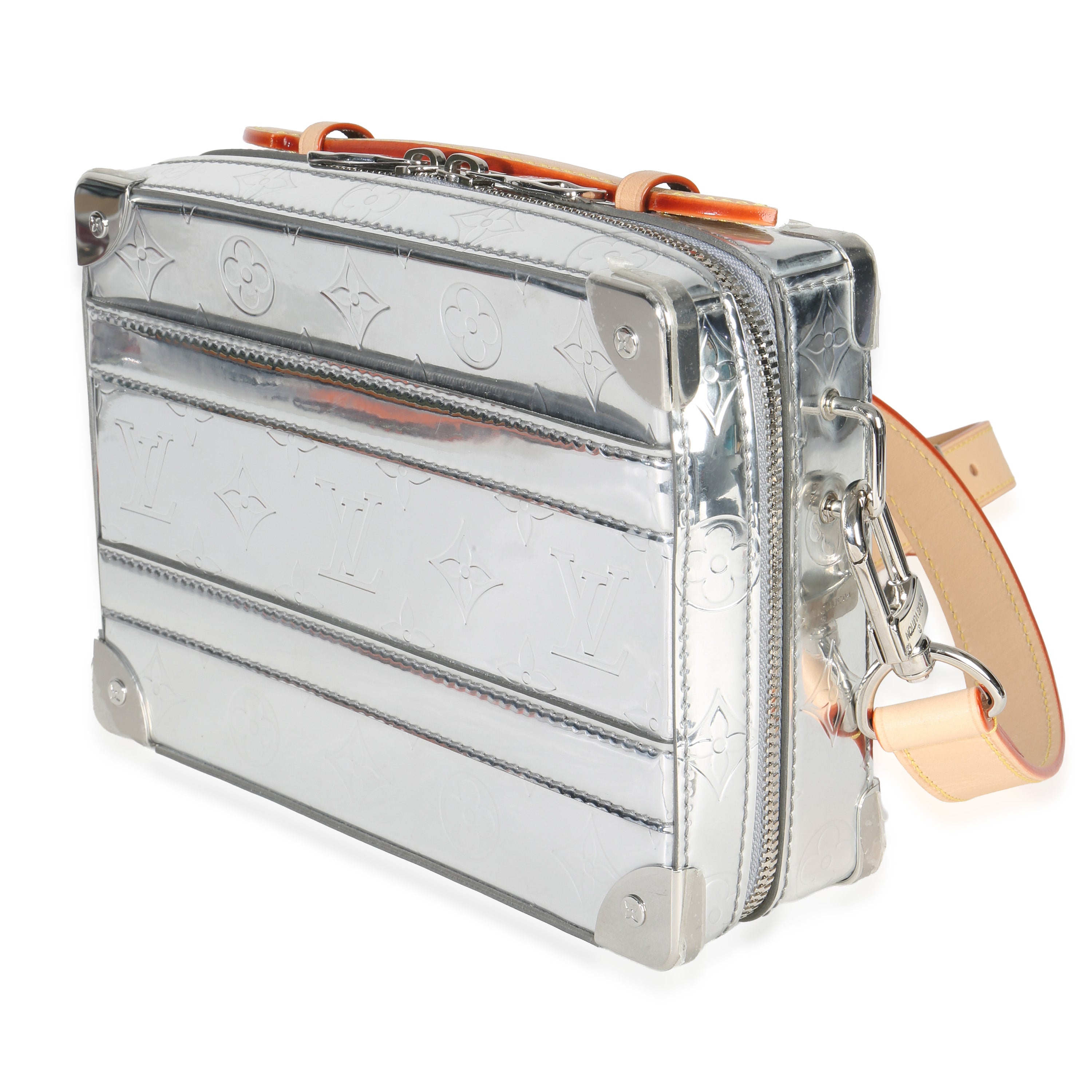 Louis Vuitton Silver Monogram Miroir Handle Trunk Bag