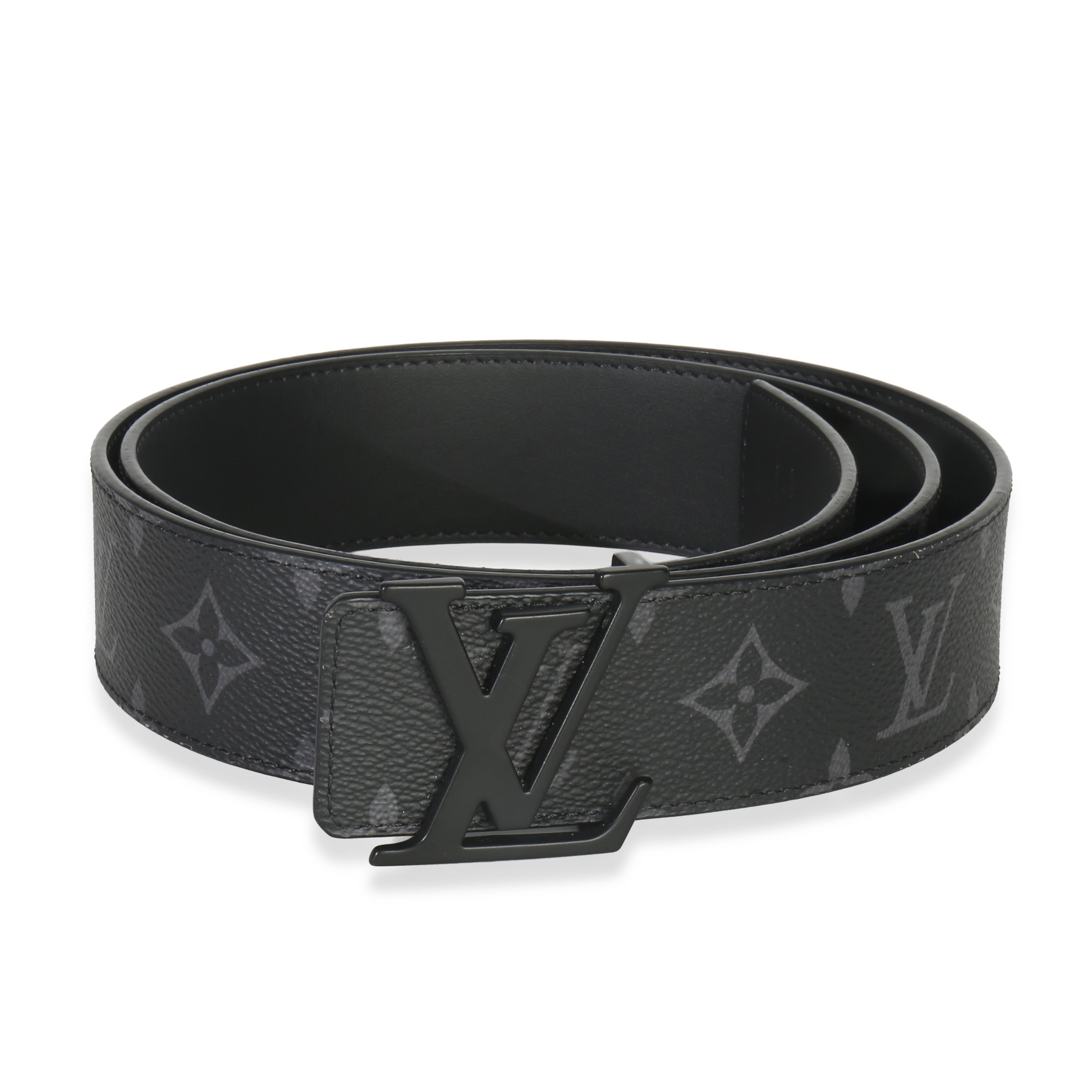 Louis Vuitton Monogram Eclipse Canvas LV Initiales 40mm Belt 95/38