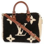 Louis Vuitton Black Monogram Teddy Fleece Speedy Bandouliere 25