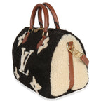 Louis Vuitton Black Monogram Teddy Fleece Speedy Bandouliere 25