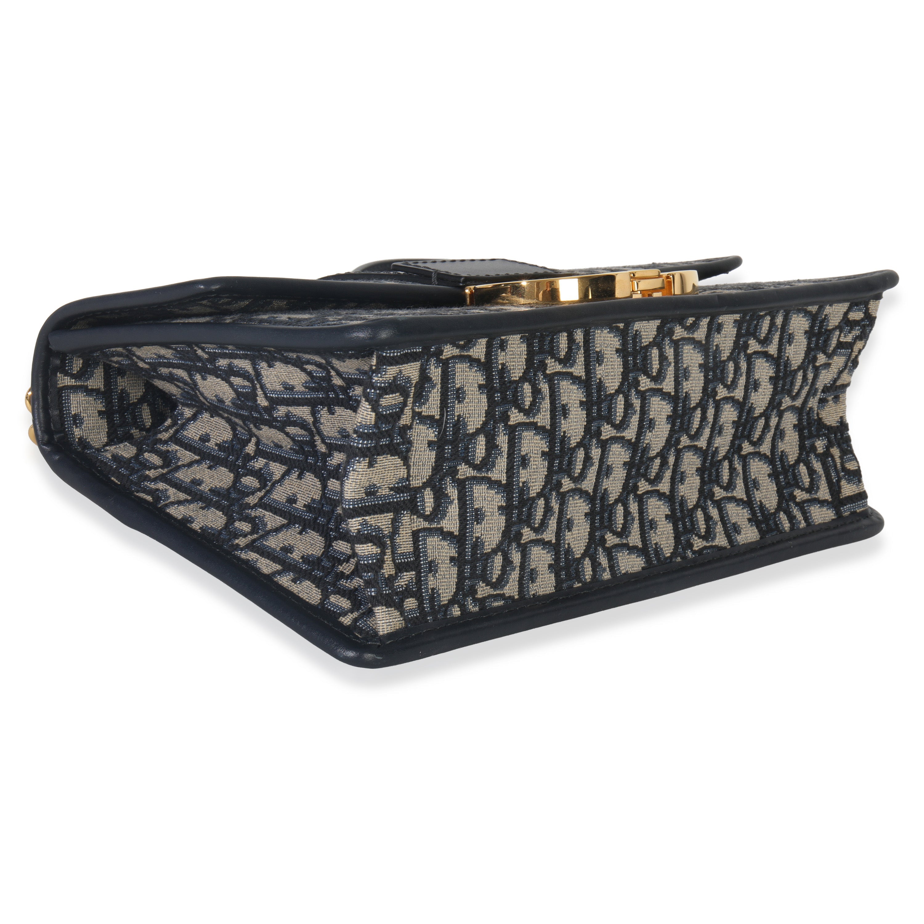 Christian Dior Blue Oblique Dior 30 Montaigne Chain Bag