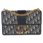 Christian Dior Blue Oblique Dior 30 Montaigne Chain Bag