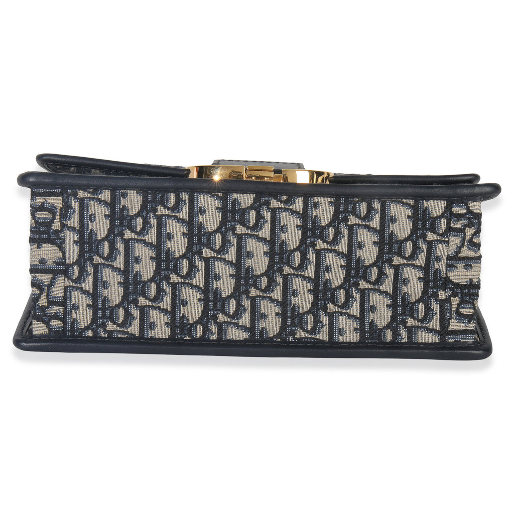 Christian Dior Blue Oblique Dior 30 Montaigne Chain Bag