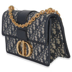 Christian Dior Blue Oblique Dior 30 Montaigne Chain Bag