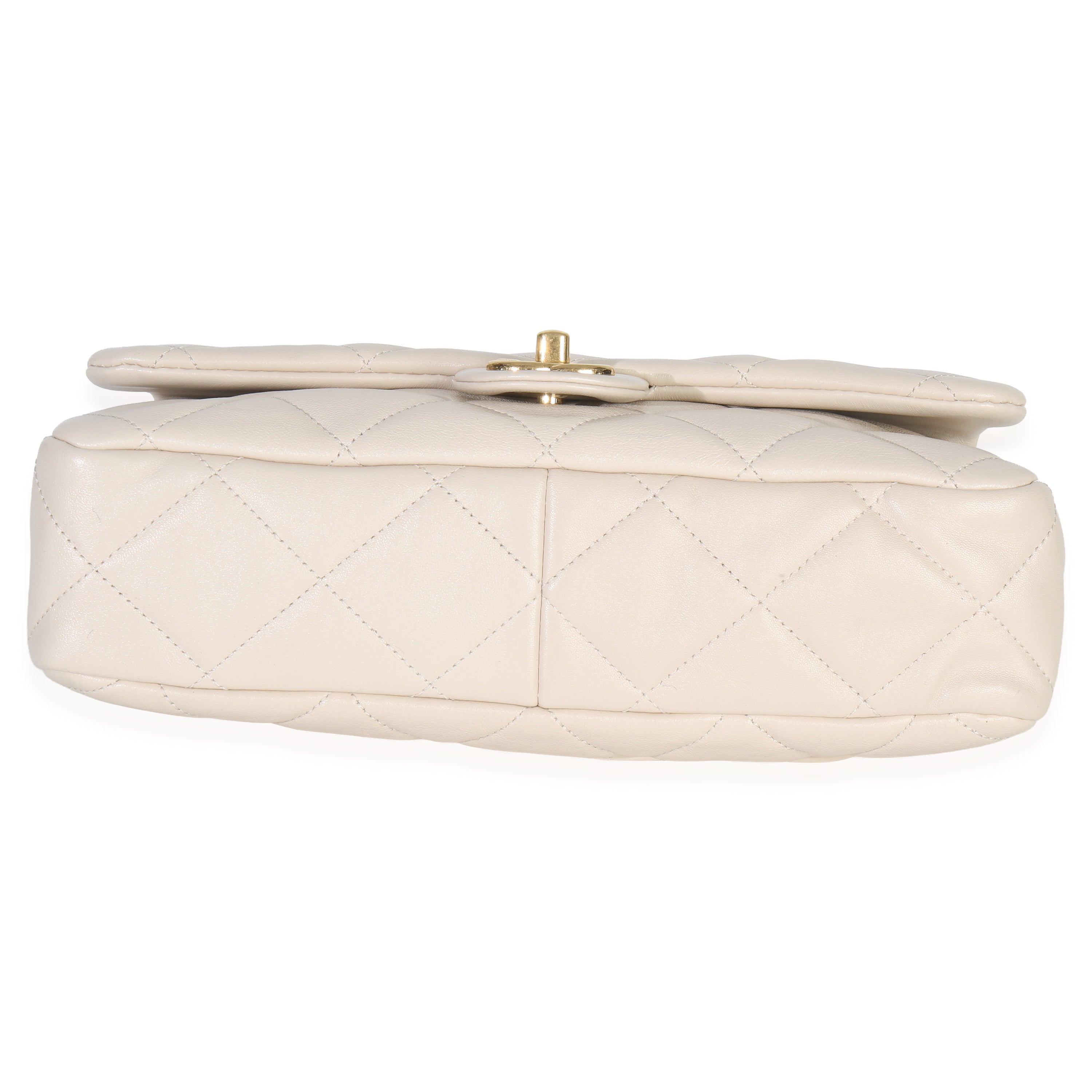 Chanel Beige Quilted Lambskin Large Funky Town Flap Bag