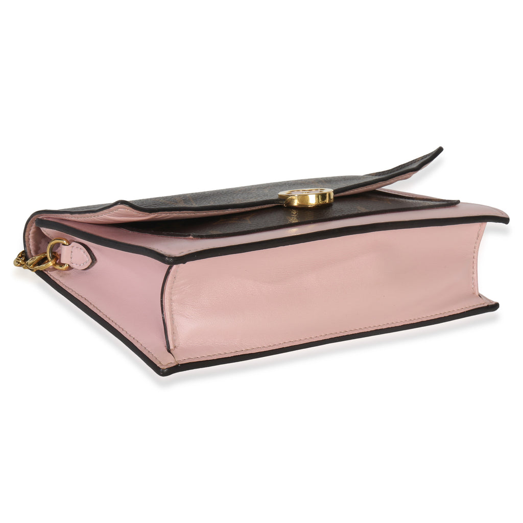 Louis Vuitton Rose Ballerine Monogram Canvas Flore Chain Wallet