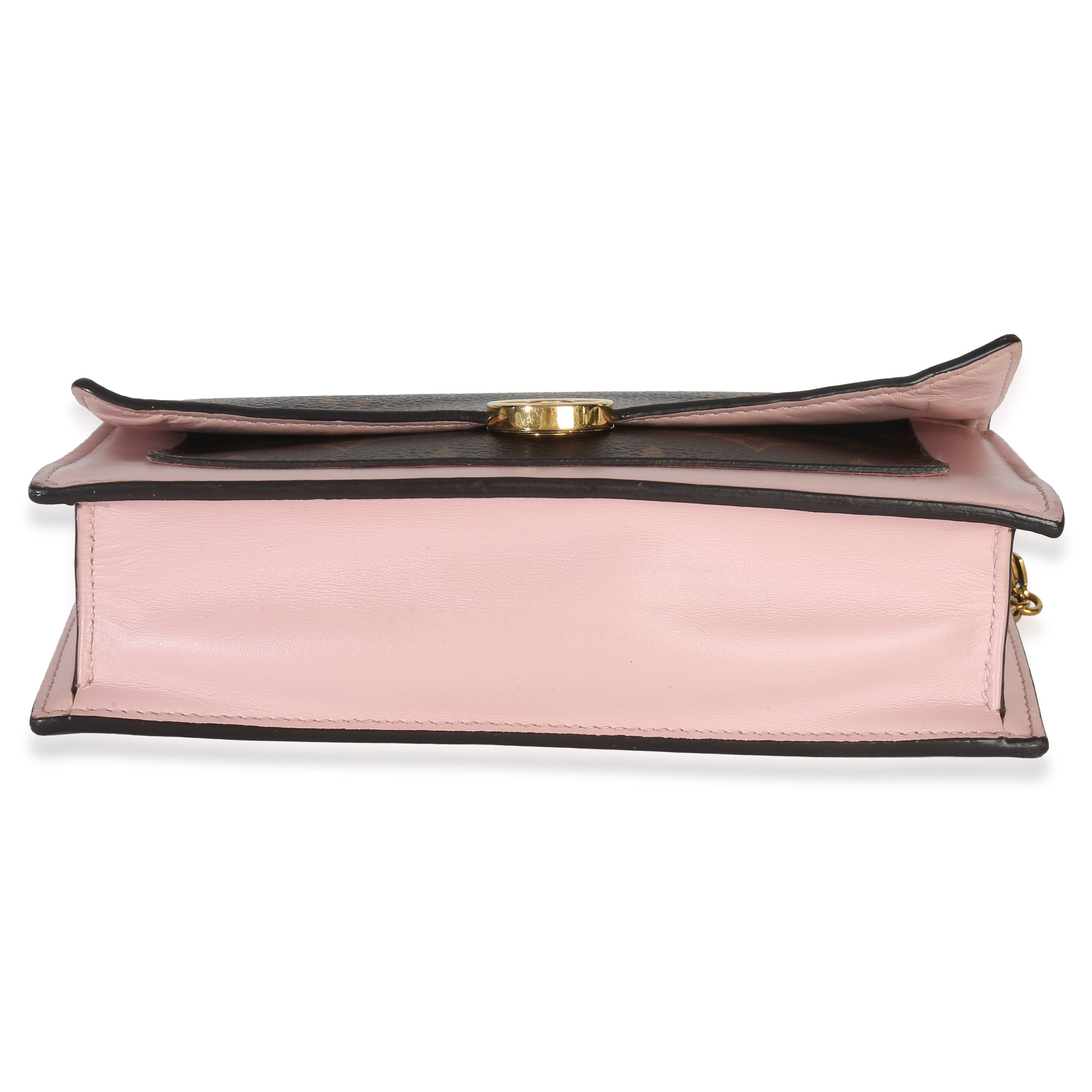 Louis Vuitton Rose Ballerine Monogram Canvas Flore Chain Wallet