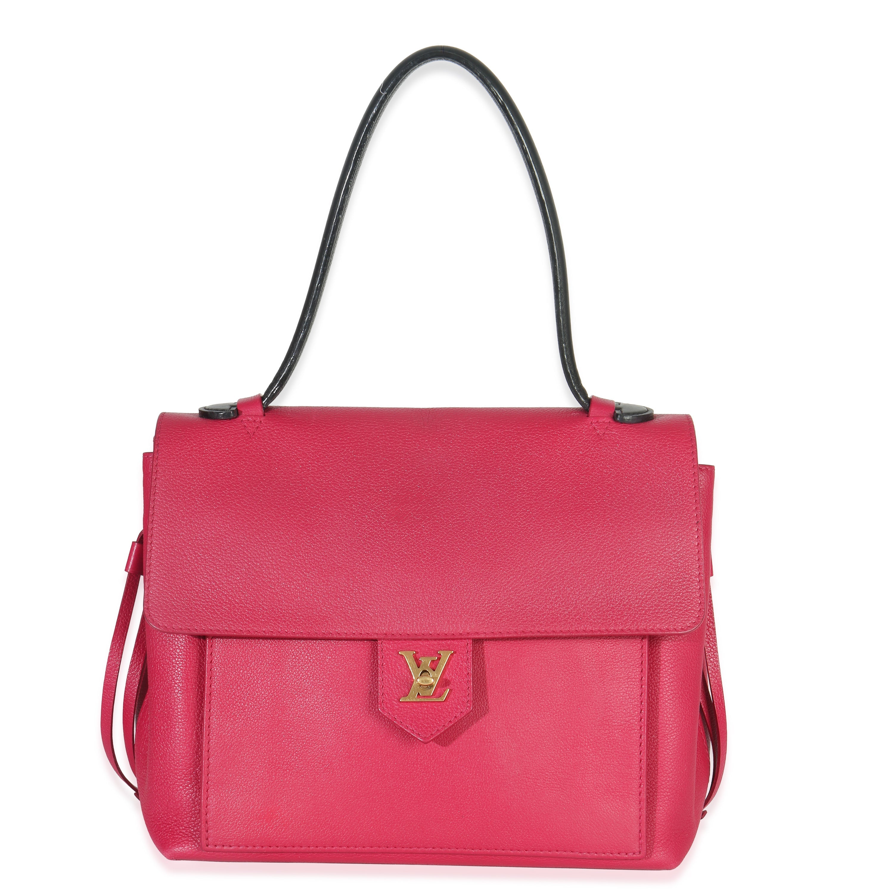 Louis Vuitton Rubis Pebbled Calfskin Lockme PM