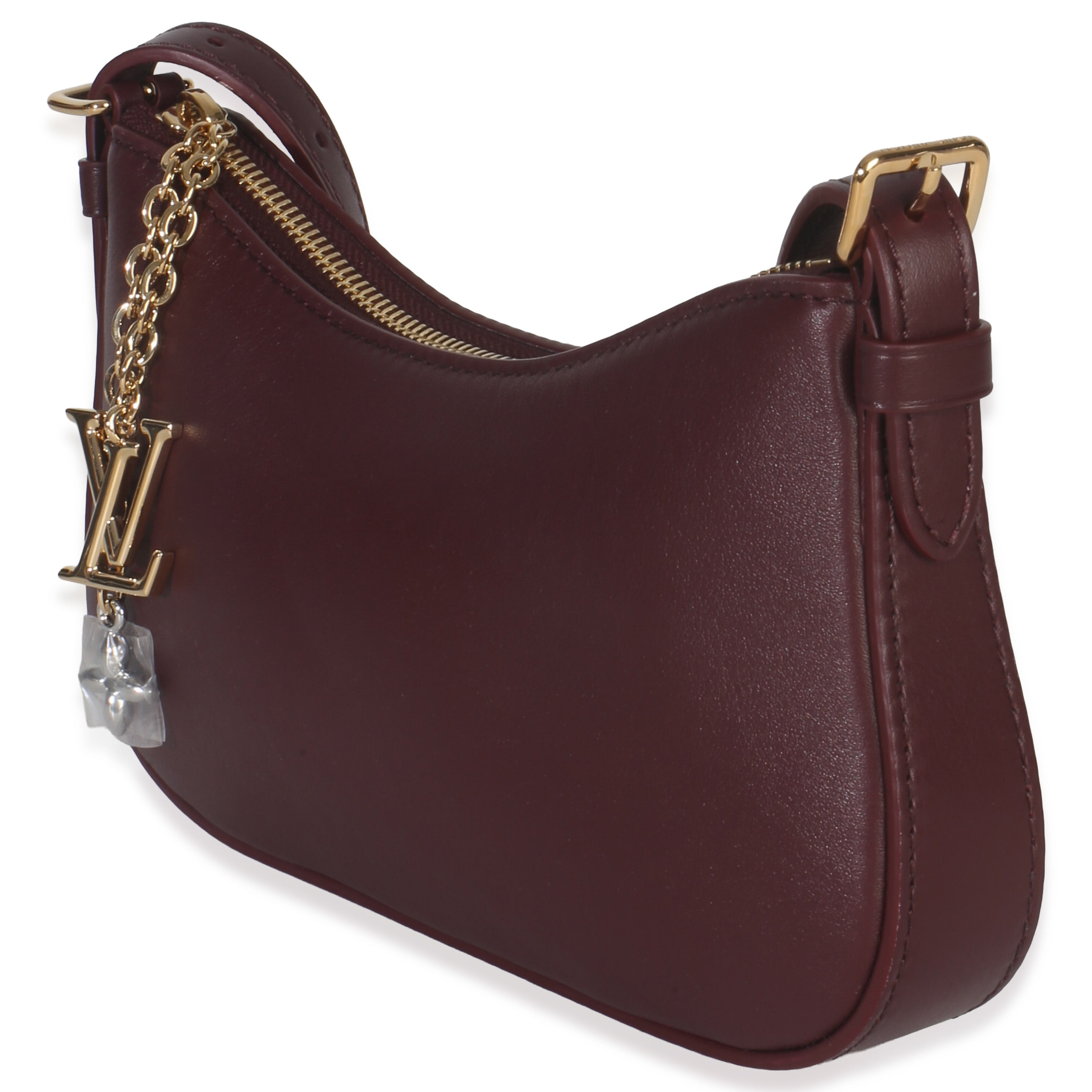 Louis Vuitton Garnet Calfskin Pochette LV Bloom