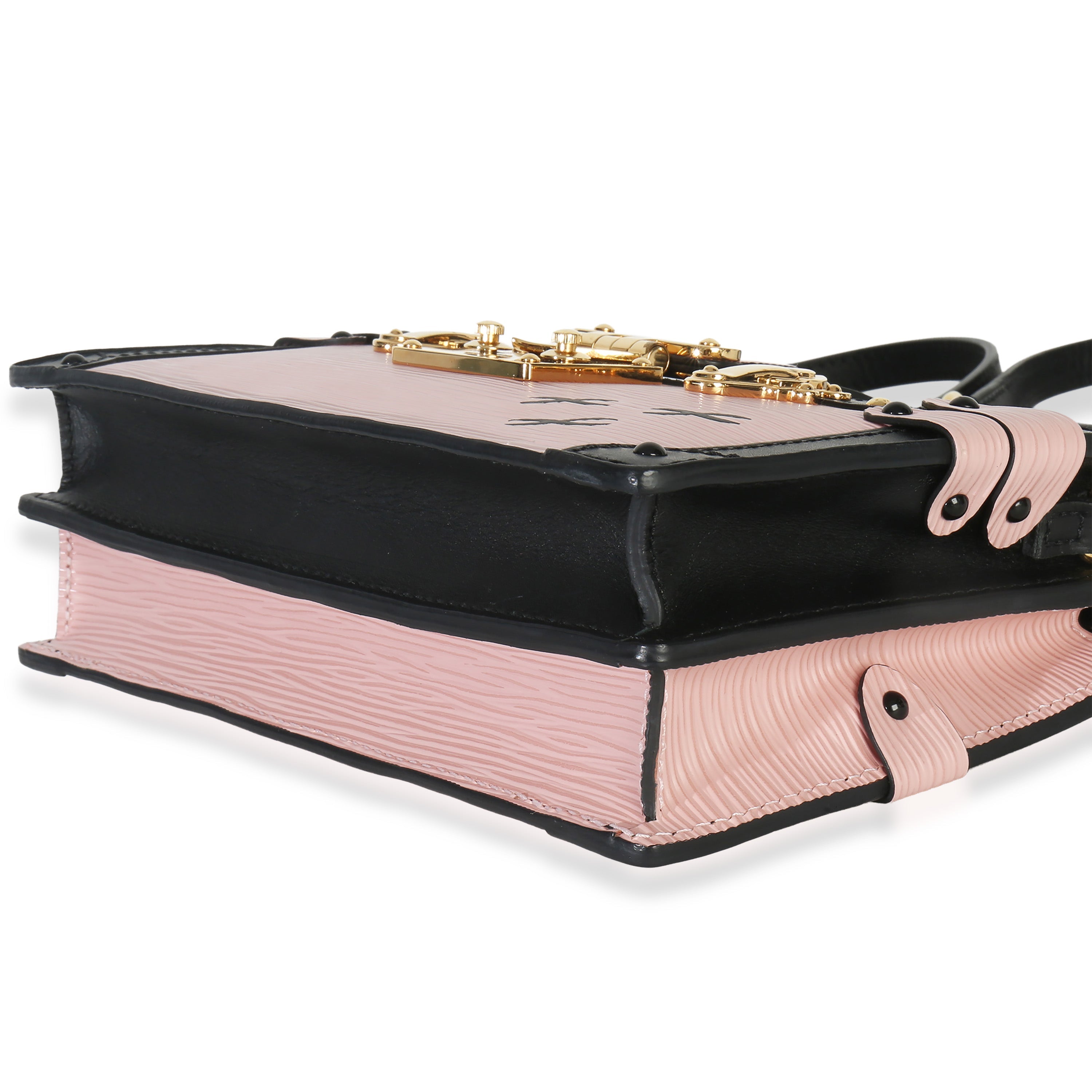 Louis Vuitton Rose Ballerine Epi Trunk Clutch Handbag