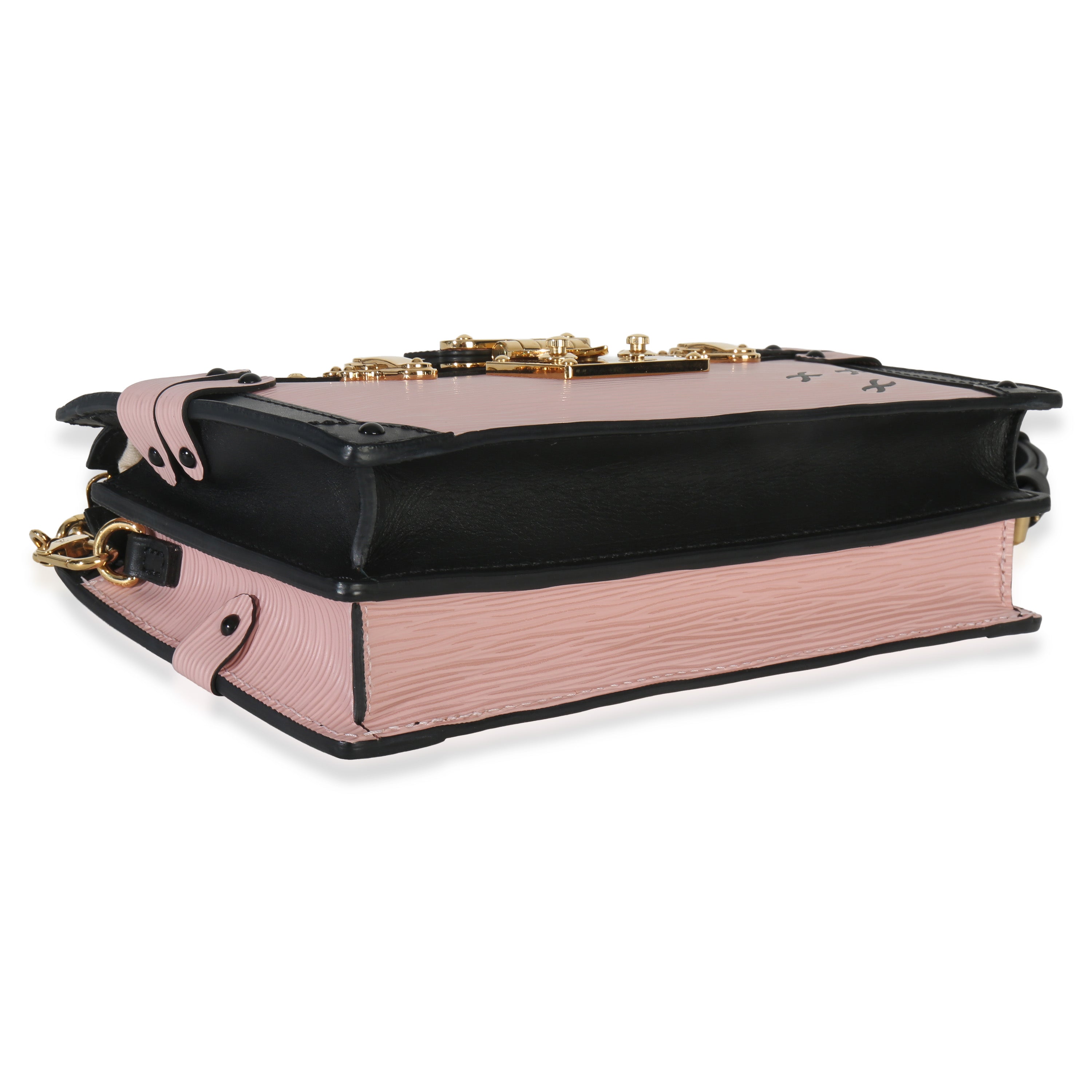 Louis Vuitton Rose Ballerine Epi Trunk Clutch Handbag
