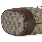 Gucci Beige GG Supreme Canvas Ophidia Mini Bucket Bag