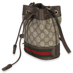 Gucci Beige GG Supreme Canvas Ophidia Mini Bucket Bag