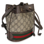 Gucci Beige GG Supreme Canvas Ophidia Mini Bucket Bag