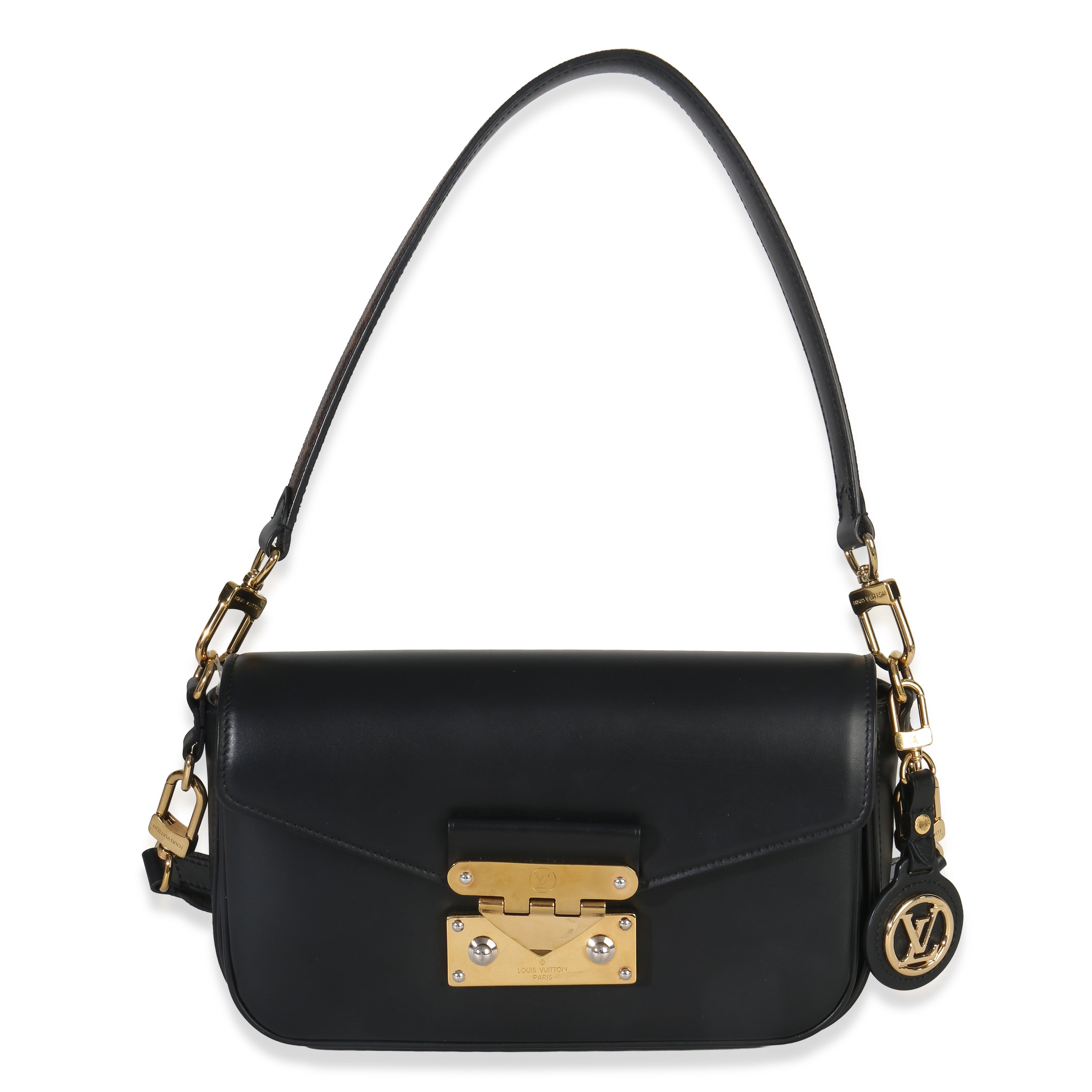 Louis Vuitton Black Calfskin Monogram Swing Bag