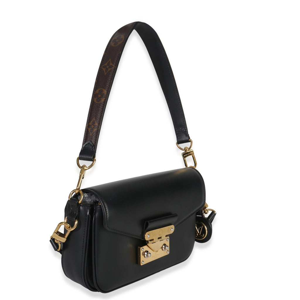 Louis Vuitton Black Calfskin Monogram Swing Bag