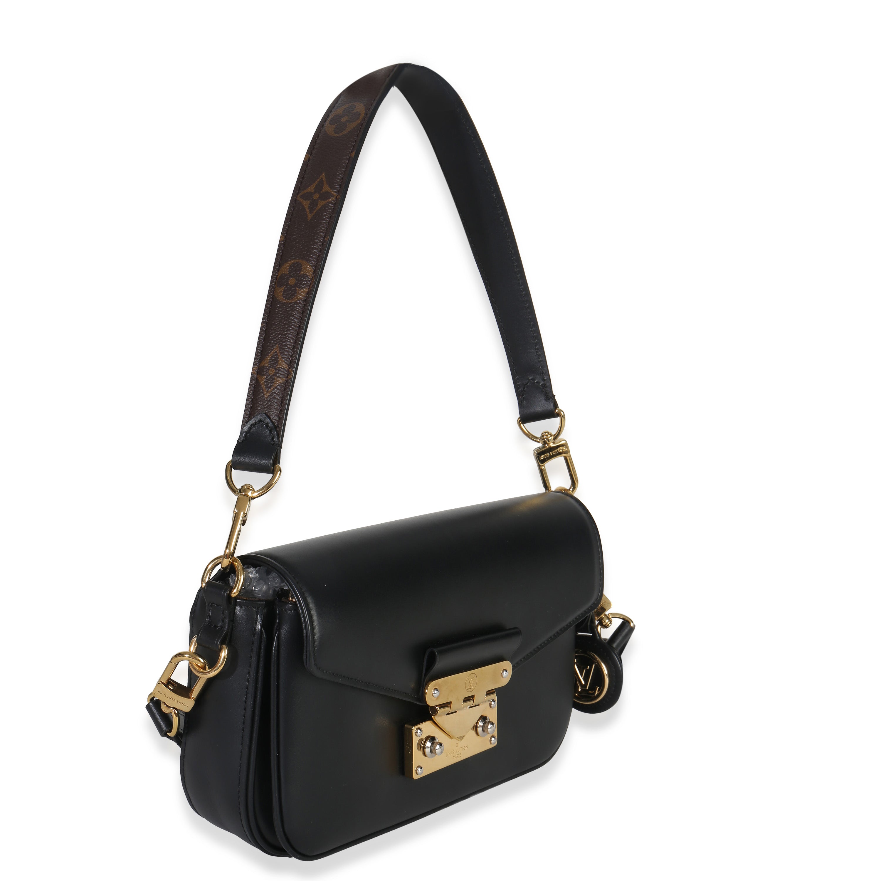 Louis Vuitton Black Calfskin Monogram Swing Bag