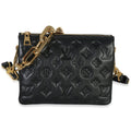 Louis Vuitton Black Monogram Embossed Lambskin Coussin BB