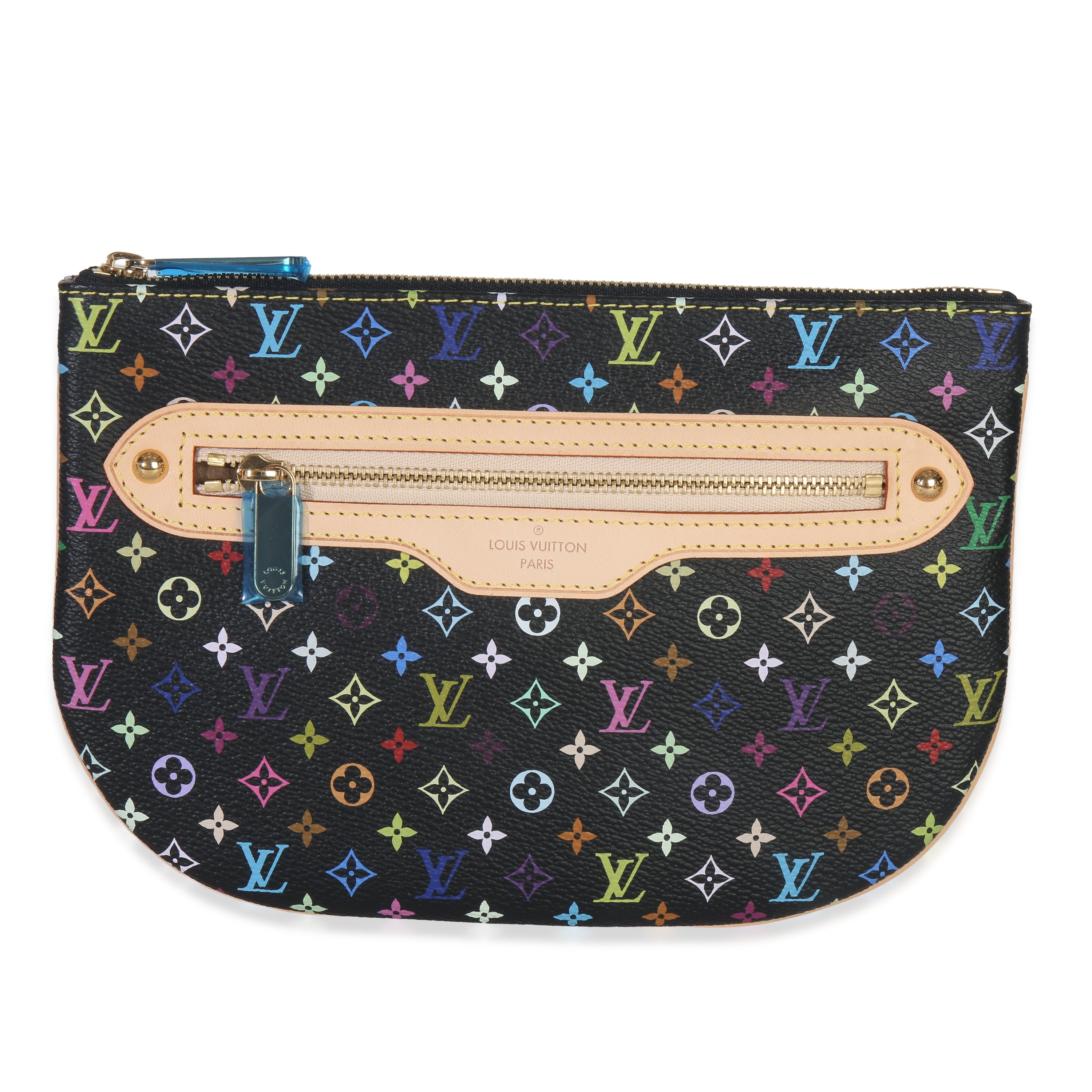 Louis Vuitton Black Multicolore Monogram Canvas Pochette Plate GM