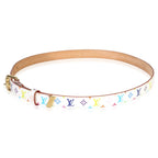 Louis Vuitton White Multicolore Monogram 30mm Belt 80/32
