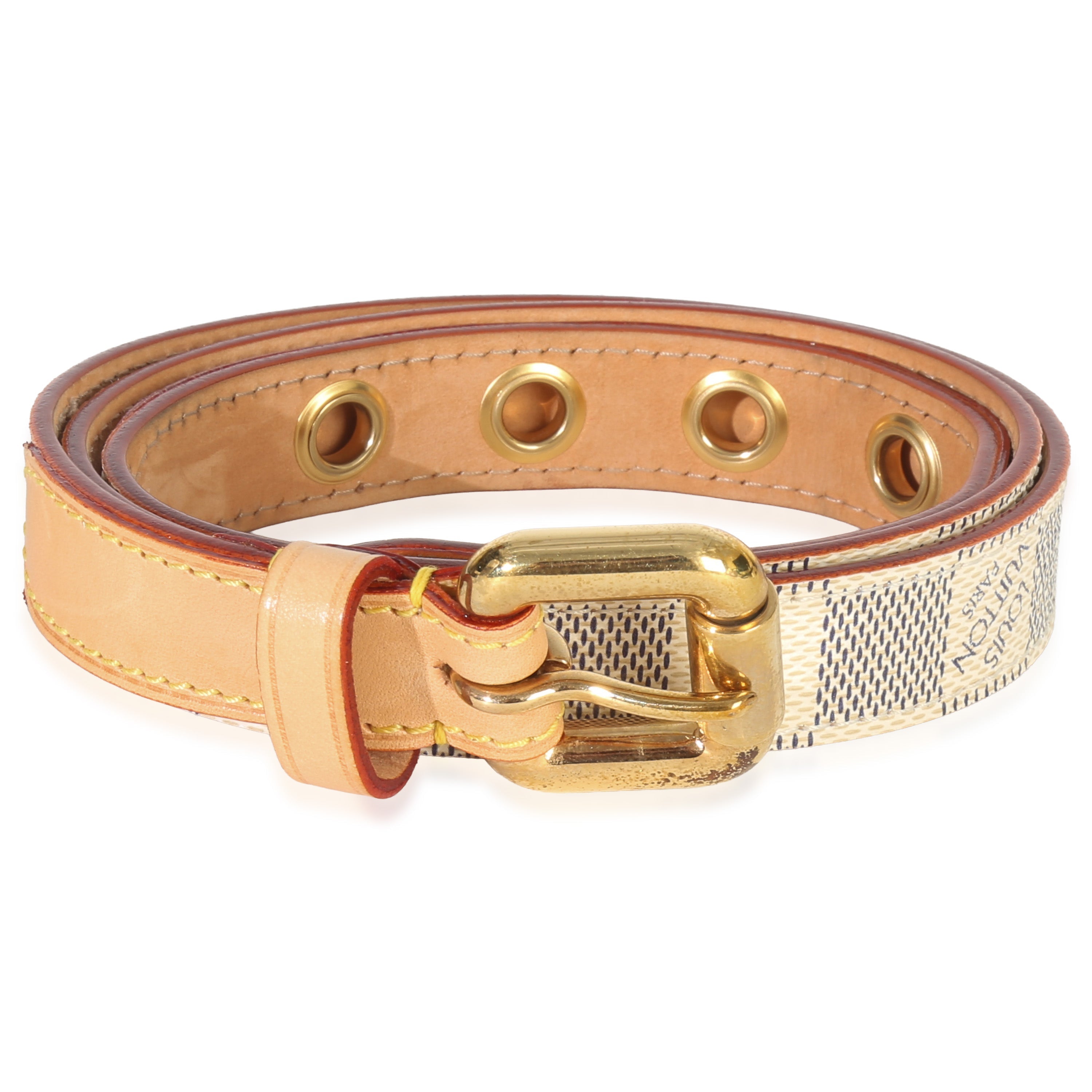 Louis Vuitton Damier Azur Canvas Saint-Etienne 40mm Belt 80/32