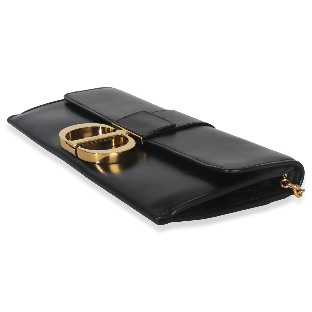 Christian Dior Black Calfskin Montaigne 30 Clutch