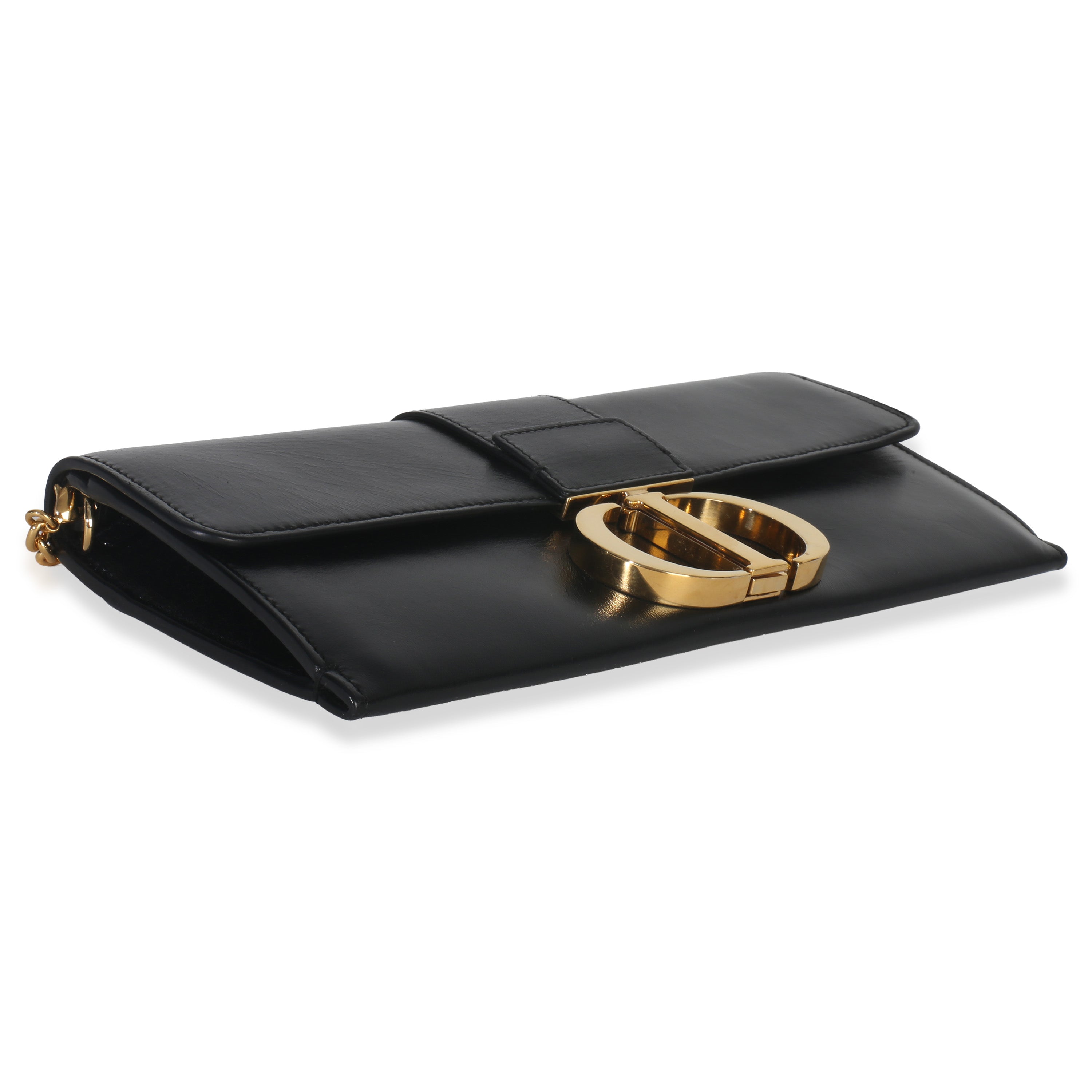 Christian Dior Black Calfskin Montaigne 30 Clutch