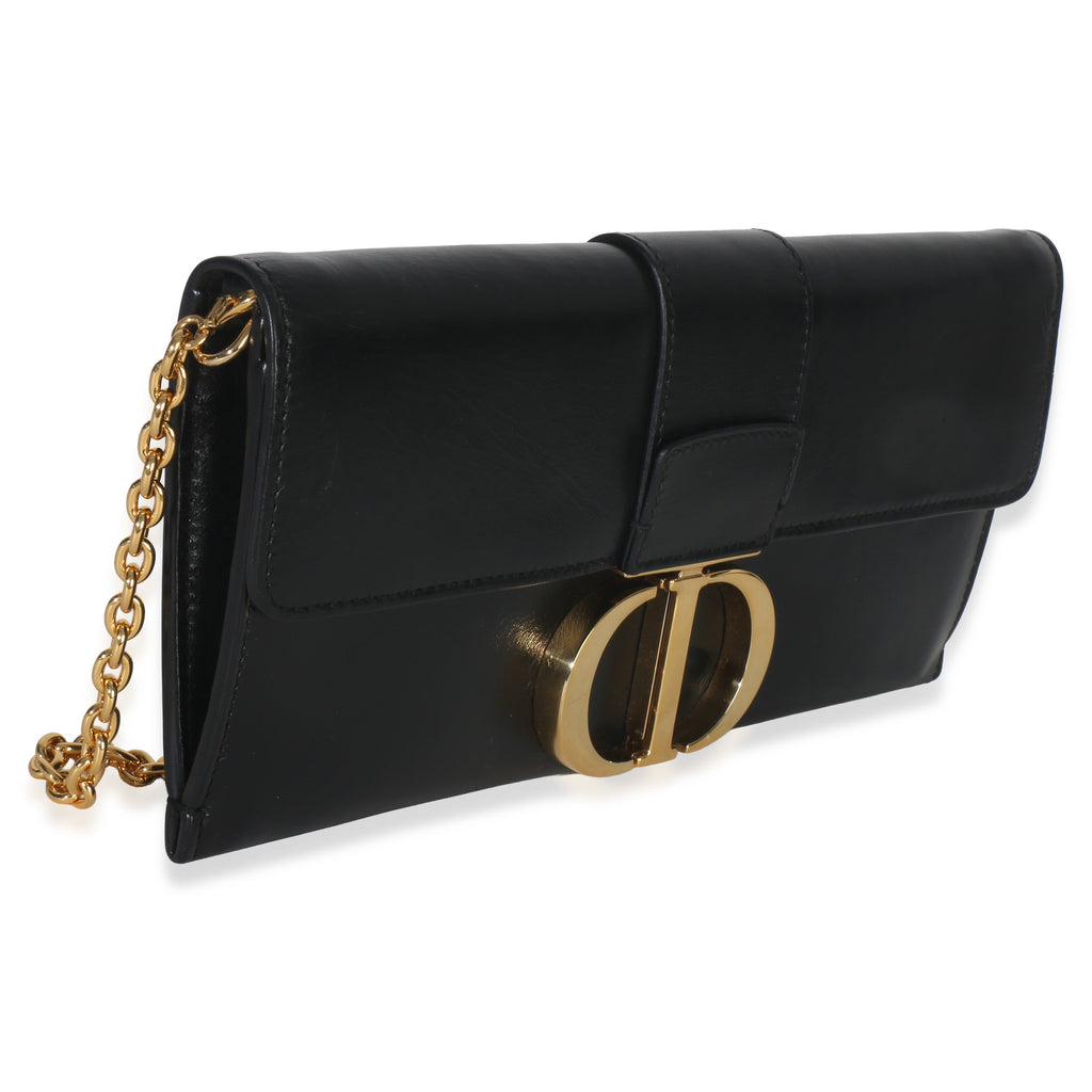 Christian Dior Black Calfskin Montaigne 30 Clutch