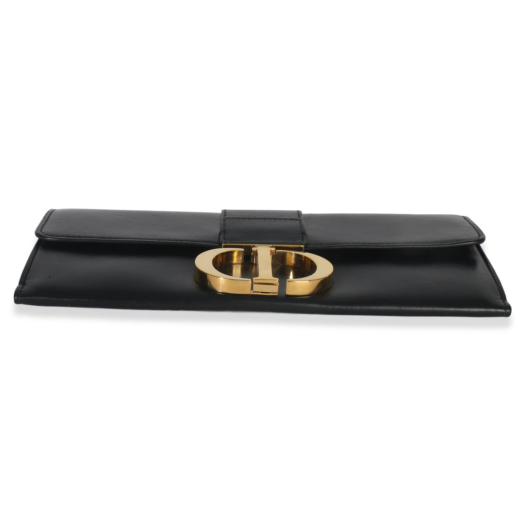 Christian Dior Black Calfskin Montaigne 30 Clutch